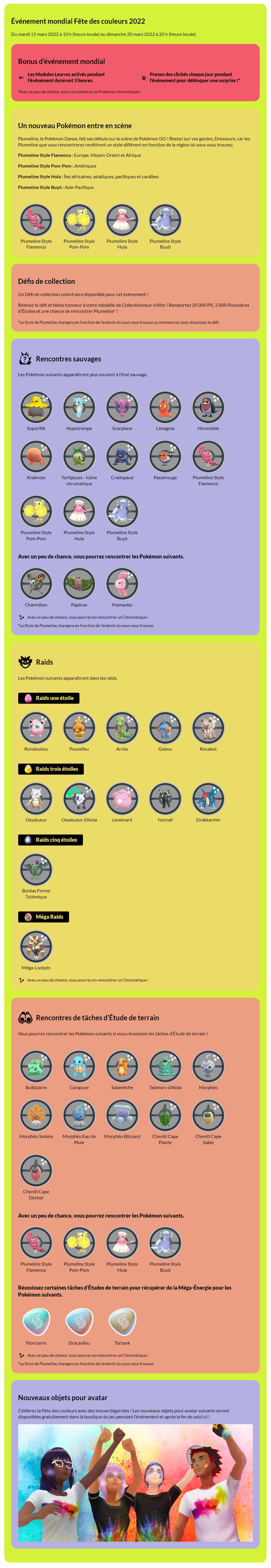 Fete Des Couleurs 2023 Pokemon Go Nintendo-Difference