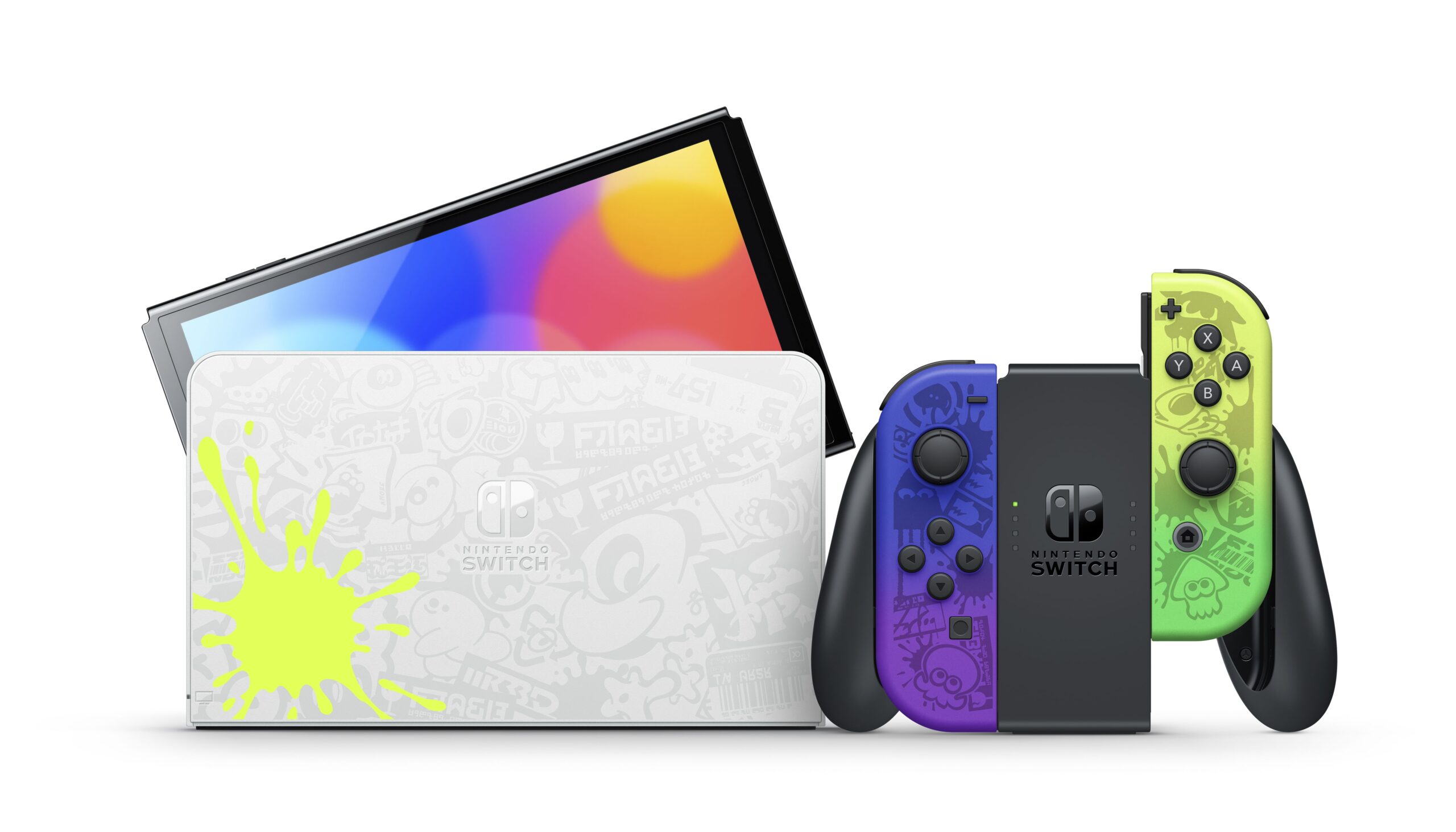 Pochette de transport Edition Splatoon 3 et protection d'écran Nintendo  Switch (modele OLED) - Nintendo