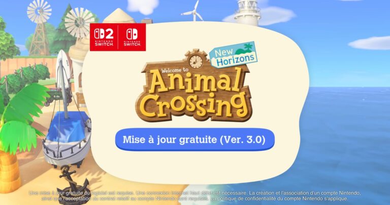 Mise à jour 3.0 et édition Nintendo Switch 2 pour Animal Crossing New Horizons