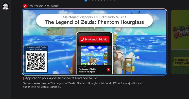 La bande originale de The Legend of Zelda Phantom Hourglass rejoint Nintendo Music