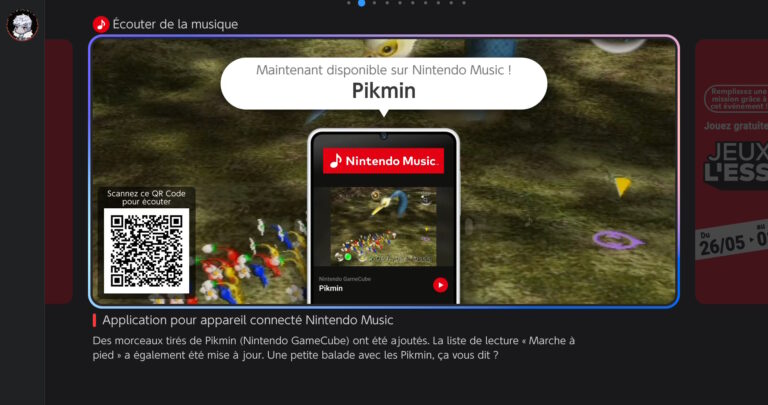 Ajout de la bande-son de Pikmin dans l'application Nintendo Music