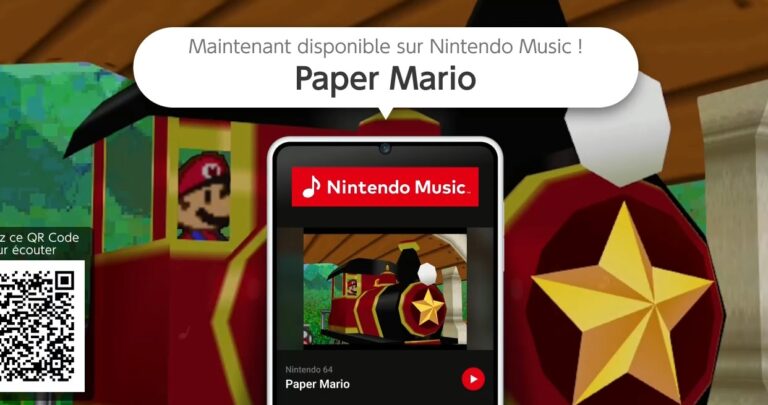 Paper Mario rejoint Nintendo Music avec 148 morceaux